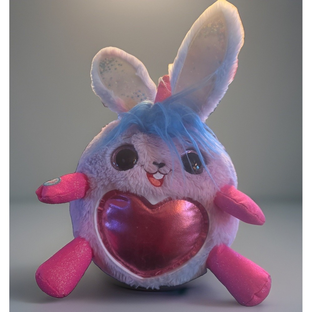Zuru Rainbocorns Bunny Rabbit Butterfly Talking Plush Pink Purple Blue 8in